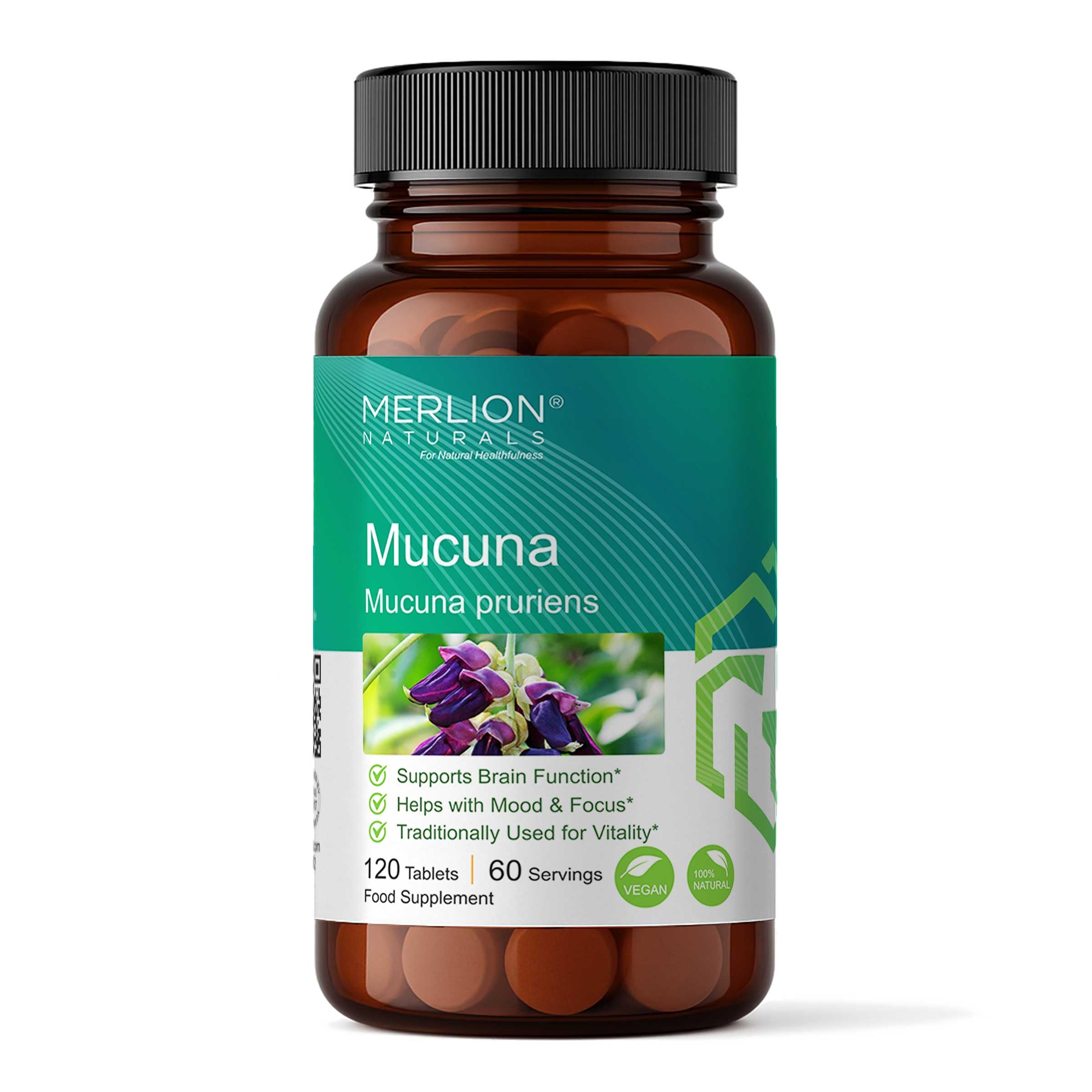 MERLION NATURALS Mucuna Tablets 500mg (120 Tablets)