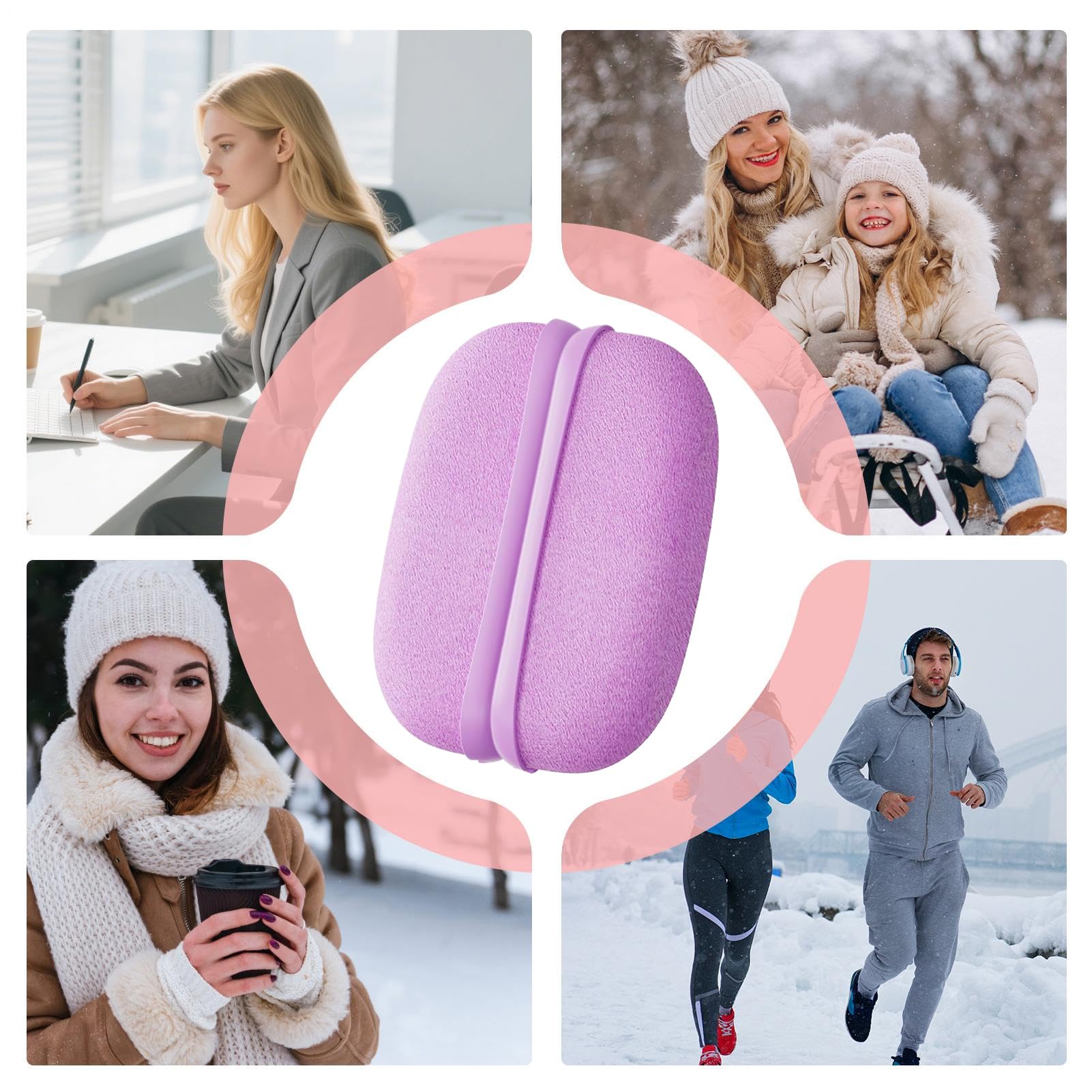 Scaldamani elettrico, scalda mani magnetico a 3 temperature, ricaricabile tramite USB, per inverno, freddo, sport all'aperto, campeggio, escursionismo, sci, golf, lavoro, donne, bambini, Natale