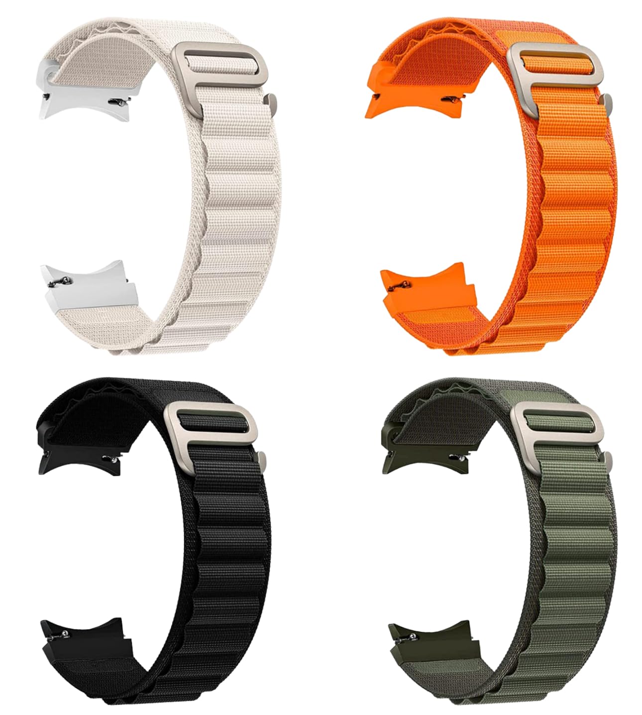 AMiRiTE ADS44 Watch Straps/Bands Compatible With Samsung Galaxy Watch 5 Pro/Galaxy Watch 6/5/4 40mm 44mm/ Galaxy Watch 4 Classic 46mm [ COMBO OF 4 ] (STARLIGHT/ORANGE/BLACK/GREEN) (B0CNNFZRPX) Amazon Price History, Amazon Price Tracker