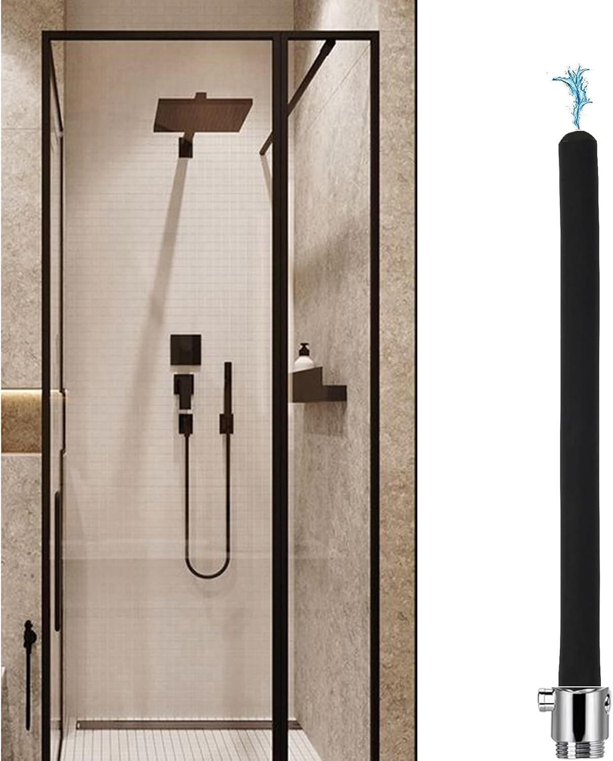 Shower Enema Anal Douche System with On/Off Switch,Shower Douche for Men and Women Portable Cleaner, Enema Nozzle Kit Cleaner Attachment