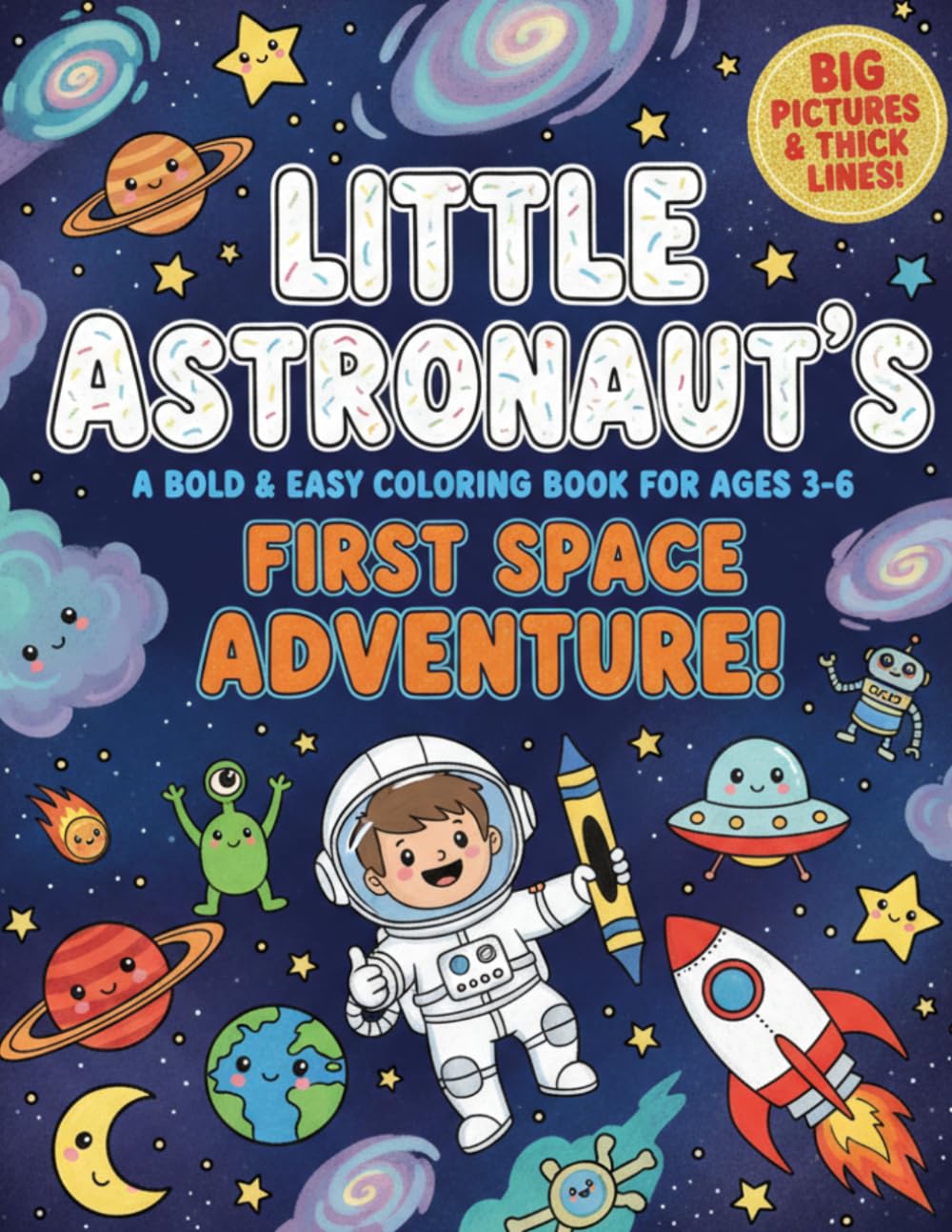 Explore the Universe: A Space Coloring Book for Little Astronauts: Blast off on a colorful journey through outer space!