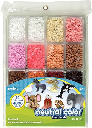 Perler Bandeja de cuentas fundidas 4,000/Pkg-color neutro