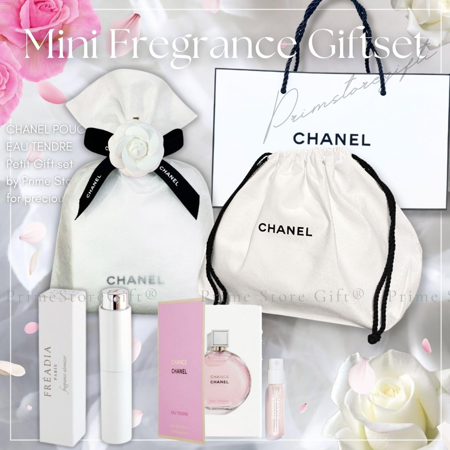 【国内正規品・セット品】シャネル CHANEL EDP オードゥパルファム ミニ 香水 ポーチ 巾着袋 アトマイザー ギフト お返し 誕生日 プレゼント クリスマス ホワイトデー (オータンドゥル)
