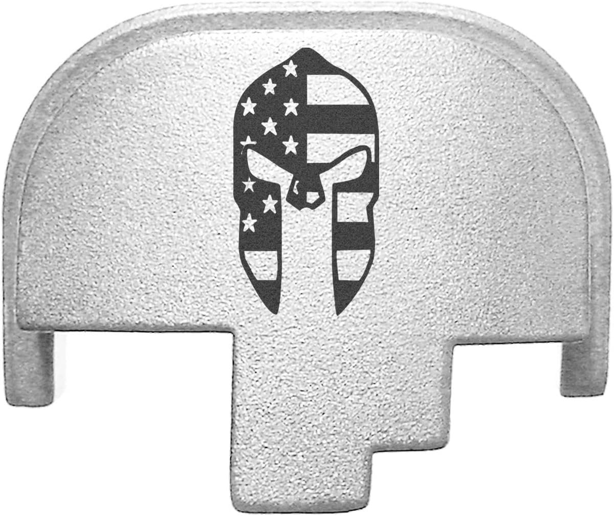 NDZ Performance Rear Slide Cover Plate for Smith & Wesson M&P M2.0 Full Size & Compact 9MM .40 S&W .357 Sig .45 ACP Laser Engraved Aluminum in Black - Choose Your Design