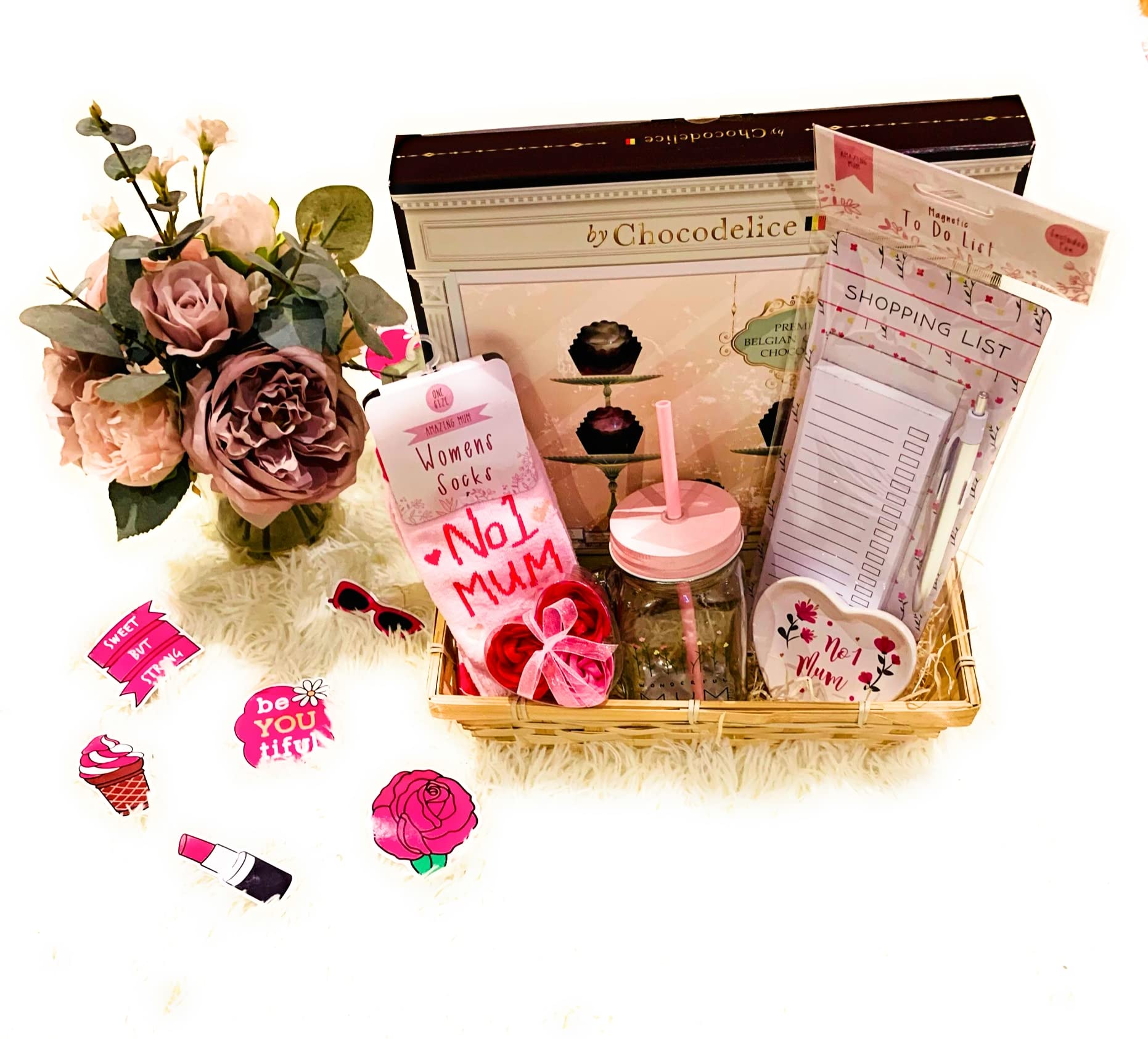Mother's Day Hamper with Chocodelice Premium Begian Cupcake Chocolates