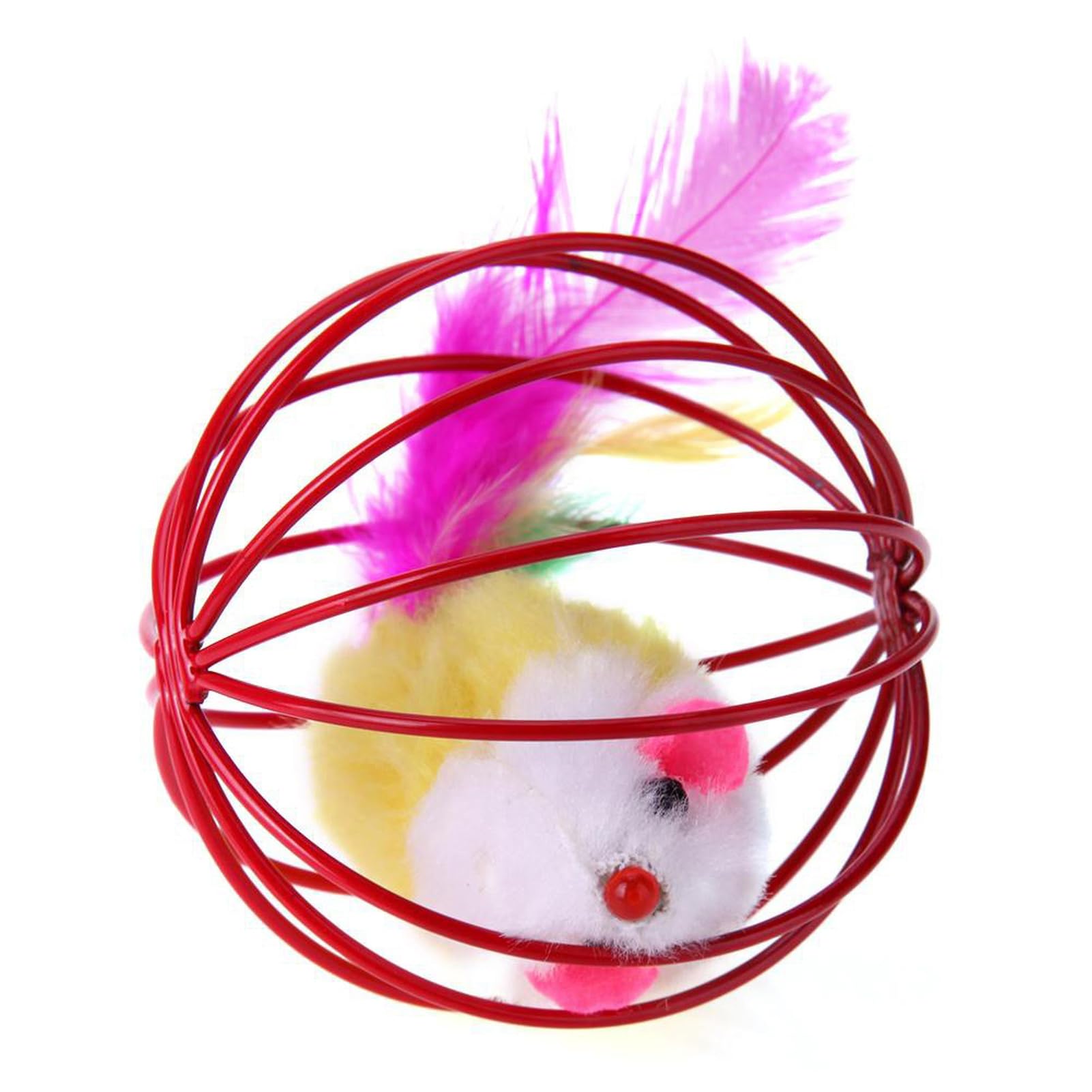 ulafbwur Interactive Cat Toys for Indoor Cats Funny Pet Kitten Fake Mice Ball Cage Play Interactive Game Toy Best Cat Toys for Indoor Cats