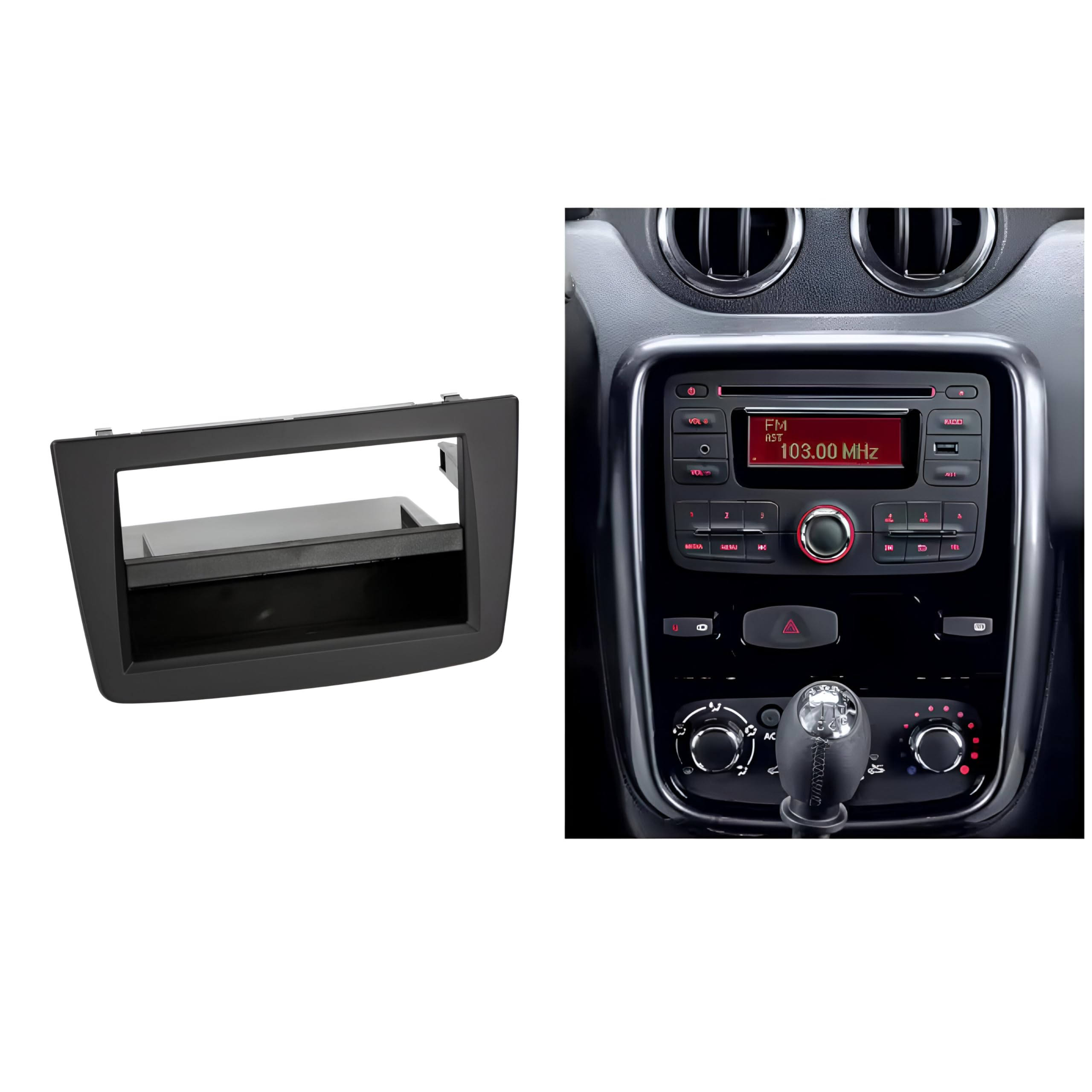 Kit Montaggio adattatore Autoradio, Mascherina 2 DIN compatibile con Alfa Romeo Mito