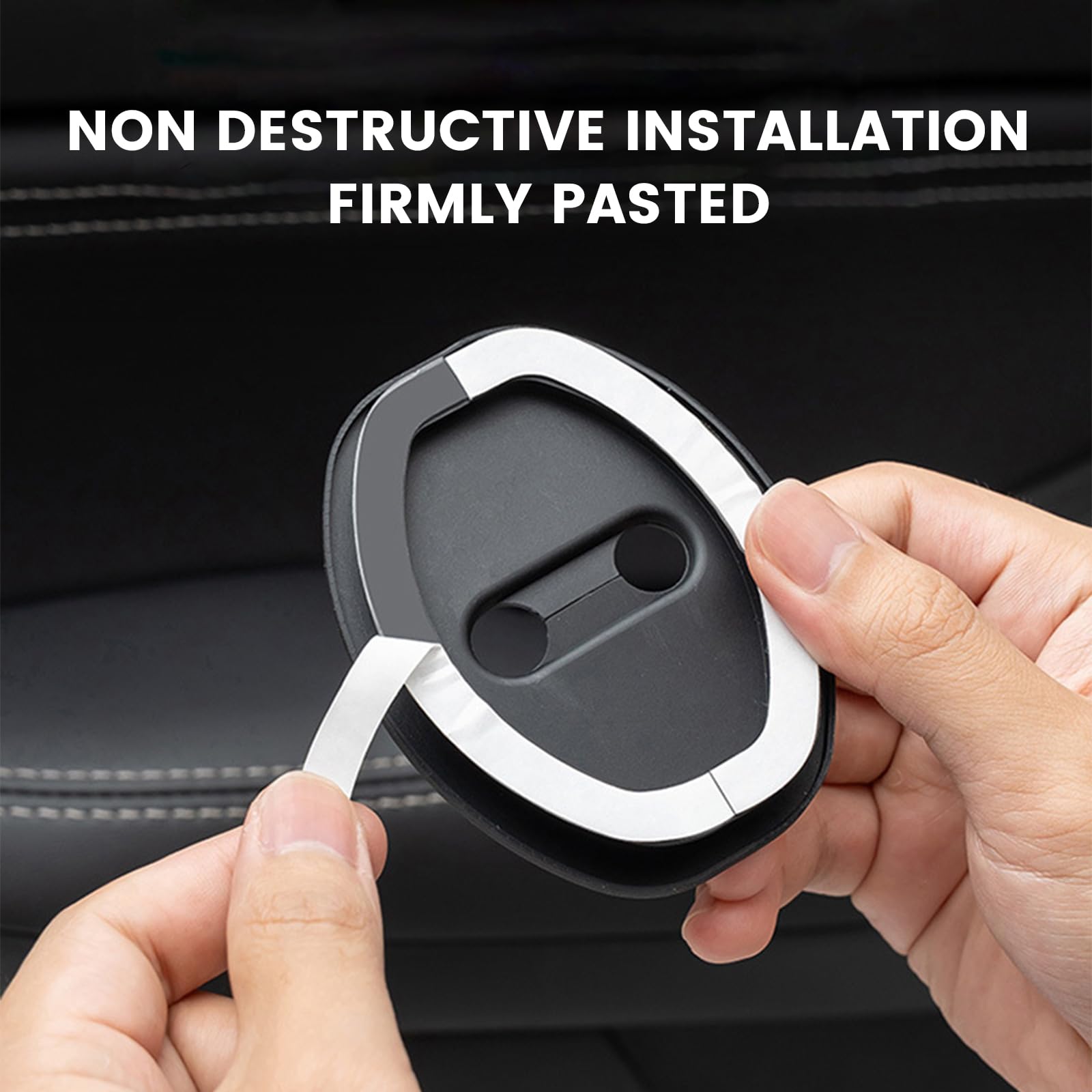 Lot De 4 Protections En Silicone Pour Serrures De Portière De Voiture - Anti-Rayures, Anti-Chocs - Faciles à Nettoyer