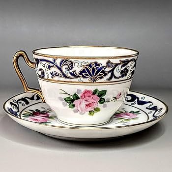 Amazon.co.jp: オールドノリタケ銘品 金彩藍帯薔薇図紋 キャビネット