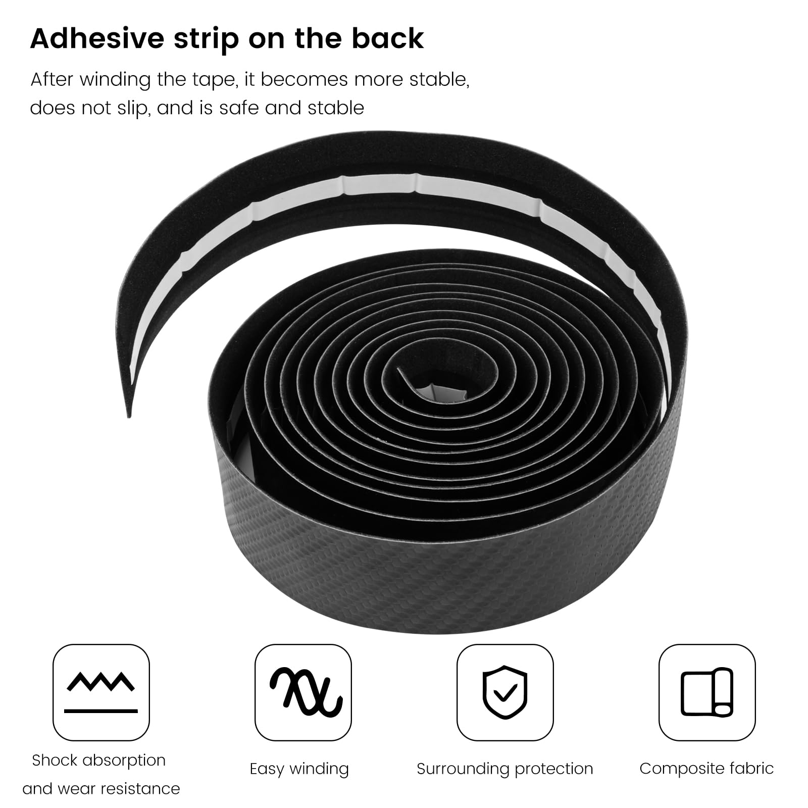 Xrten Ruban De Guidon De Vélo Antidérapant, 2 Pcs Ruban De Cintre Adhésifs Pour Vélo Route, Guidon De Vélo, Vélo De Route Ruban