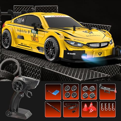 Miniatura 9 de GoolRC Coche de deriva a control remoto a escala 116, 4WD 40KMH, auto de carreras RC de alta velocidad, deriva deportiva eléctrica de 2.4 GHz con