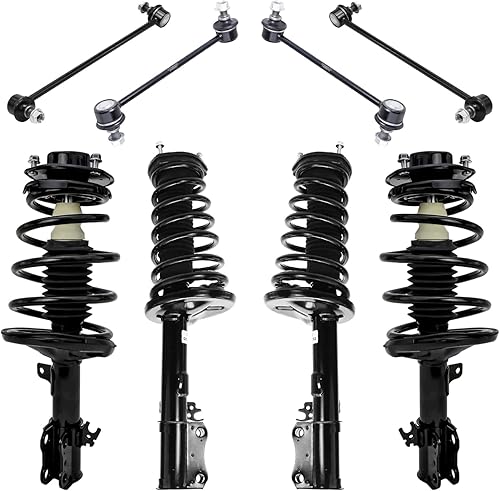 Miniatura 161 de Detroit Axle - Kit de puntales delanteros de 6 piezas para Chevrolet Aveo Aveo5 Pontiac G3 Wave, barra estabilizadora, varillas de acoplamiento