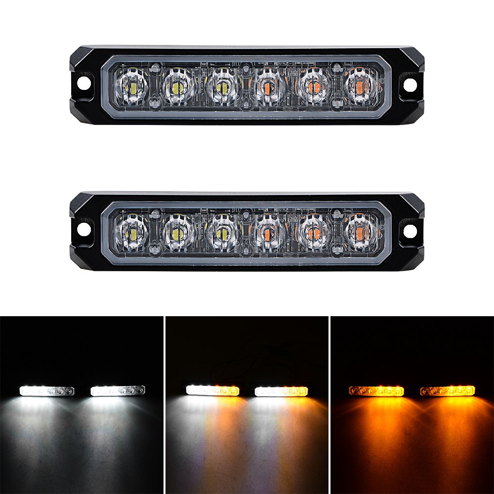 Amber LED Emergency Warning Light Strobe Beacons Safety Rotary Lamp With Epoxy For Heavy Duty Vehicles