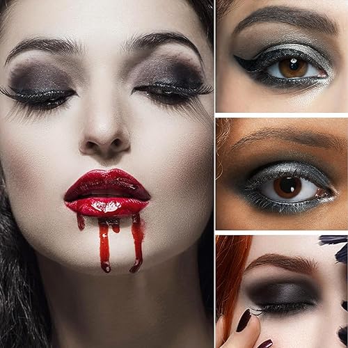 Miniatura 3 de GL-Turelifes Paleta de sombra de ojos negra mate y perla, maquillaje de sombra de ojos ahumada, sombra de ojos gris con purpurina plateada con