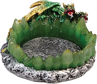 Green Dragon Teeth Ashtray by Fujima Ashtray for Outdoor/Indoor/Patio/Home Decor Use Ash Holder for Smokers Cigarettes Unique Ashtray Length 6.5 x 5.5 Height