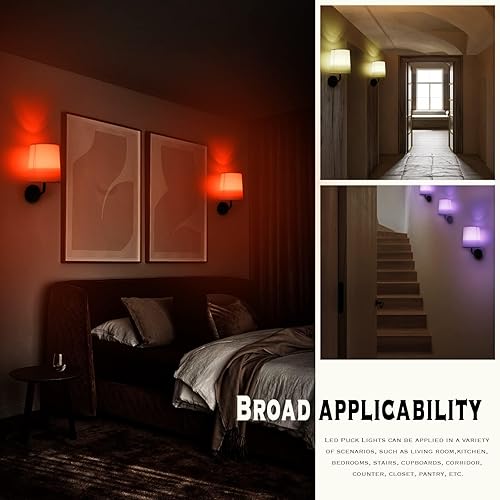 Miniatura 4 de HEQIQEH Juego de 2 apliques de pared de tela de lino para baño tocador iluminación de pared para sala de estar y dormitorio