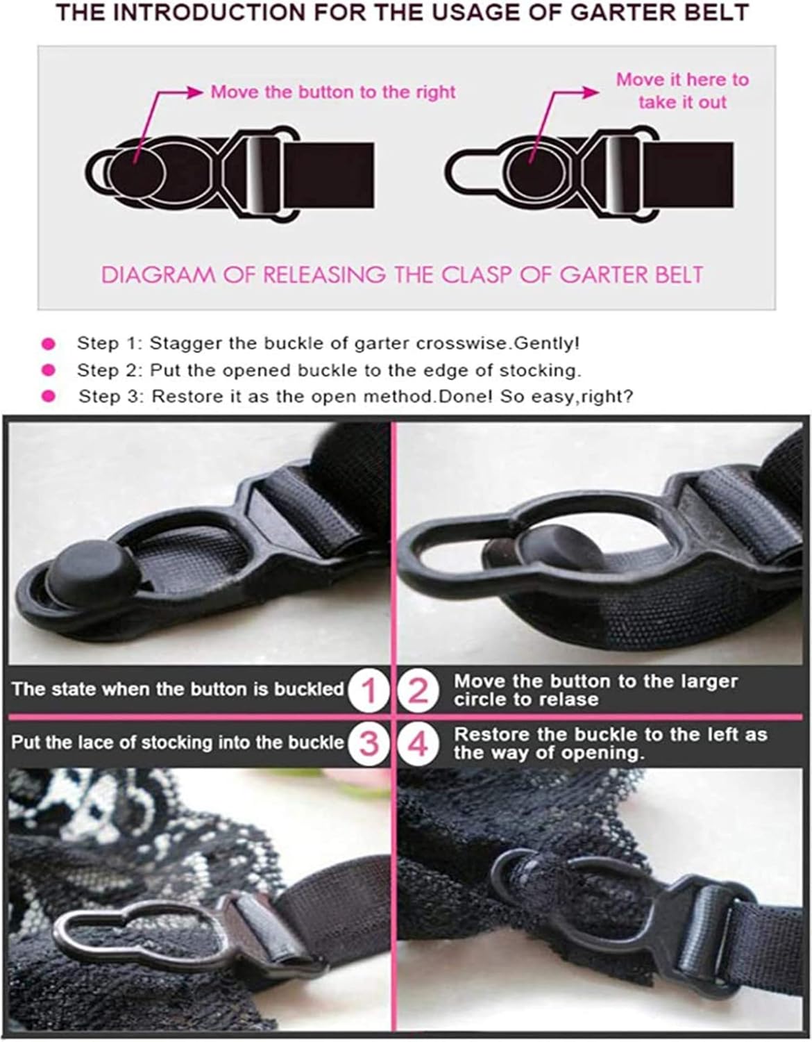 ohyeahlady Womens Mesh Plus Size Garter Belts with Vintage Straps Clip Clasp for Stockings Garter Lingerie (XS-4XL) - Image 5