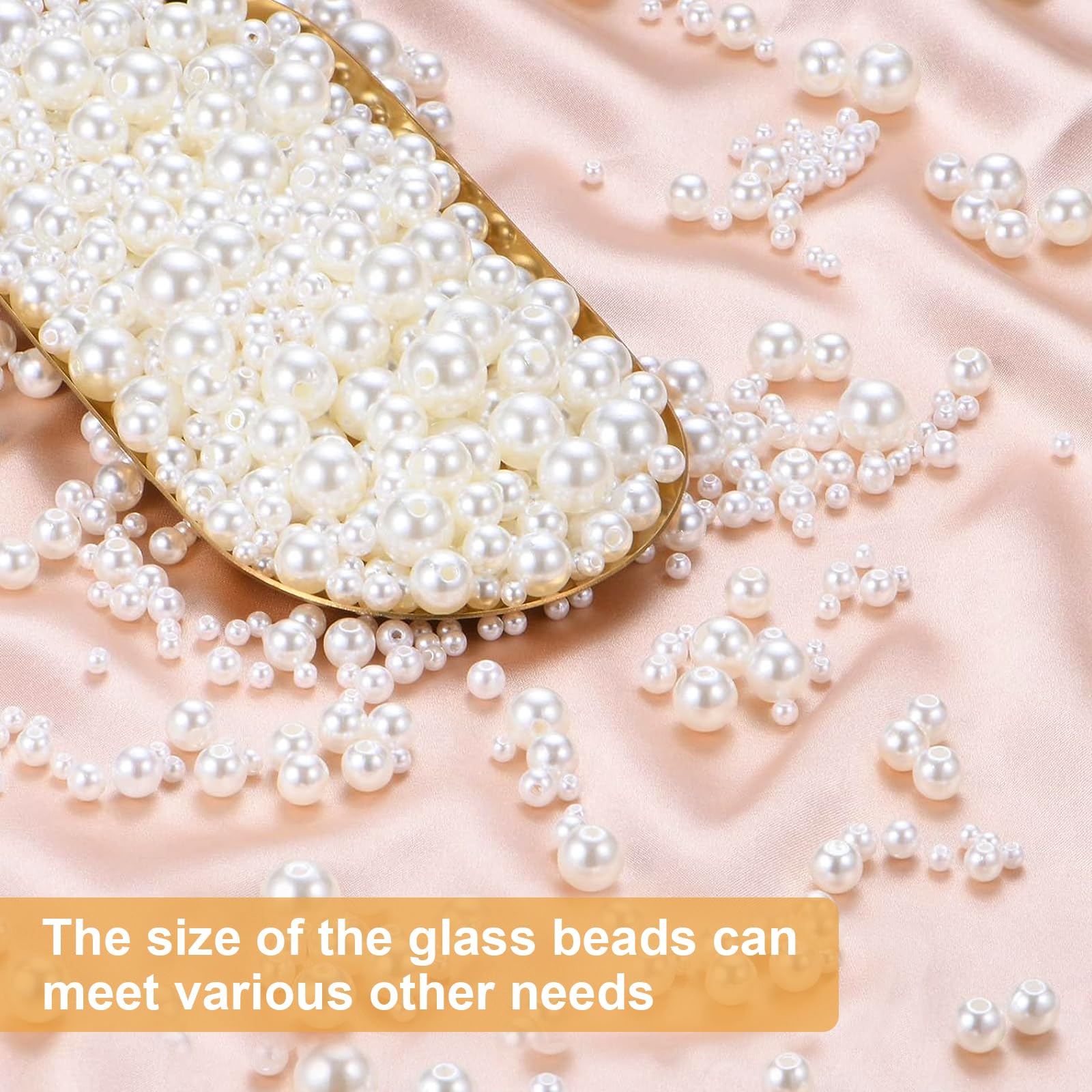 Lot De 1200 Perles Rondes De 4 Mm Pour Fabrication De