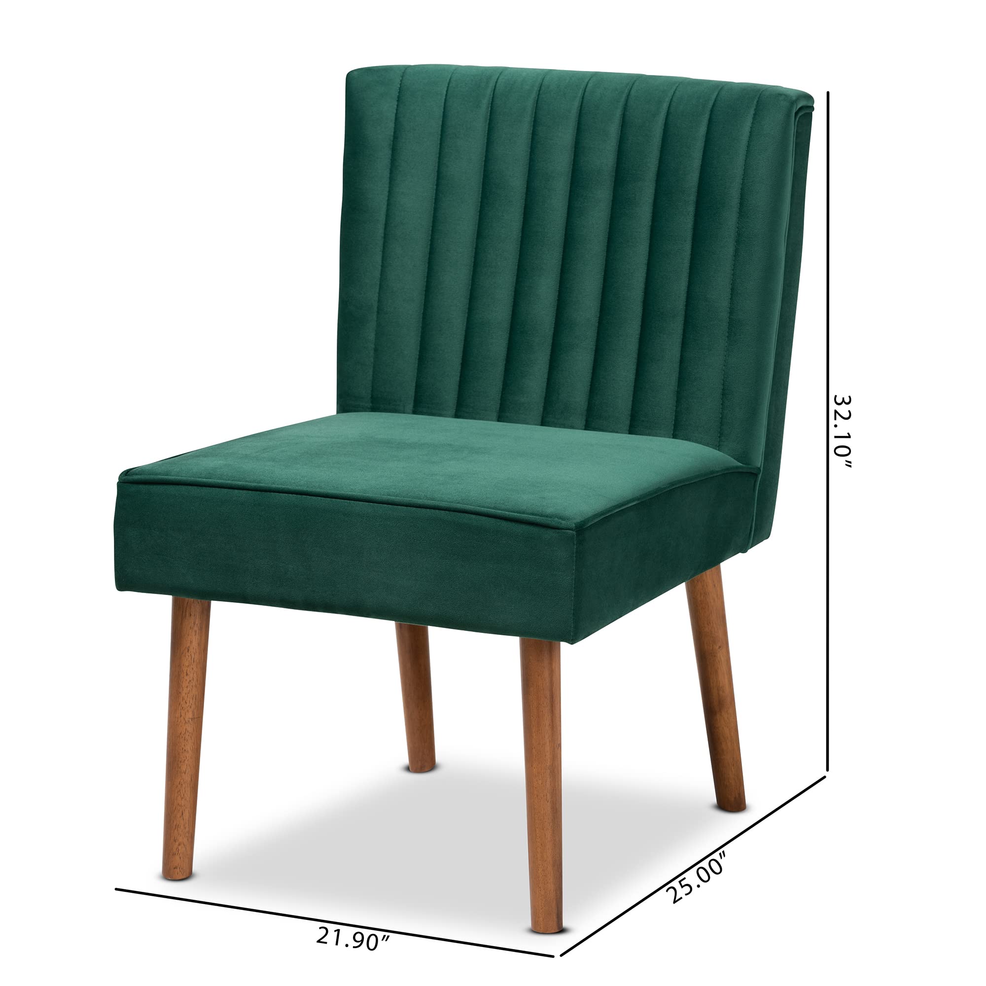 Amazon.com - Baxton Studio Alvis Mid-Century Modern Emerald Green