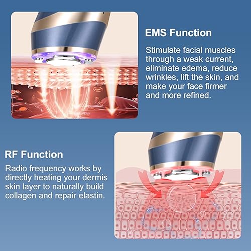 Miniatura 6 de MiSMON Máquina facial de alta frecuencia, 5 en 1 piel facial multifuncional del Massager que aprieta la máquina ligera de la terapia para la cara