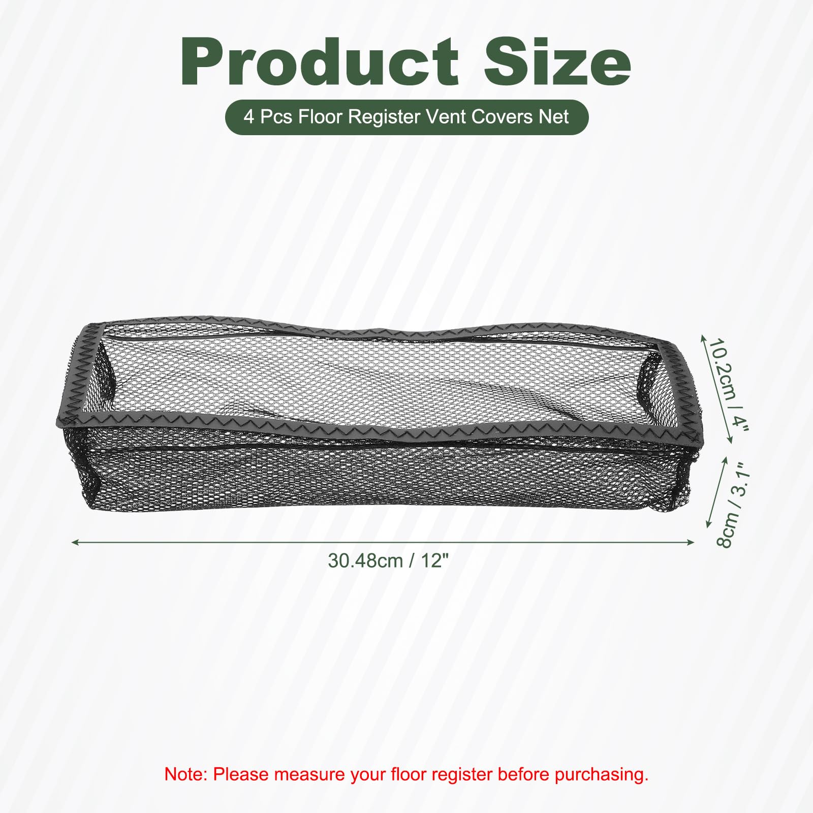 YOKIVE 4 Pcs Floor Vent Covers Net, Floor Register Cover Catcher PVC Mesh Air Vent Screen Filters, Great for Home Floor Wall - Image 2