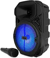 Caixa de Som Caixinha Amplificada com Bluetooth Entradas para Usb Microfone Micro Sd Aux Portátil e Potente com Graves Excelentes e Luz Led Rgb
