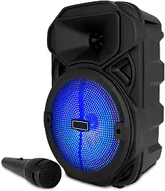 Caixa de Som Caixinha Amplificada com Bluetooth Entradas para Usb Microfone Micro Sd Aux Portátil e Potente com Graves Excelentes e Luz Led Rgb