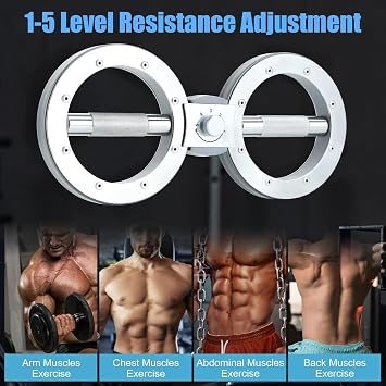 12LB Adjustable Resistance Burn Machine for Forearm Strength, 360 Degree Rotatable Upper Body Workout Equipment for Men Women, 14.57 Inch Metal Spinning Arm Machine