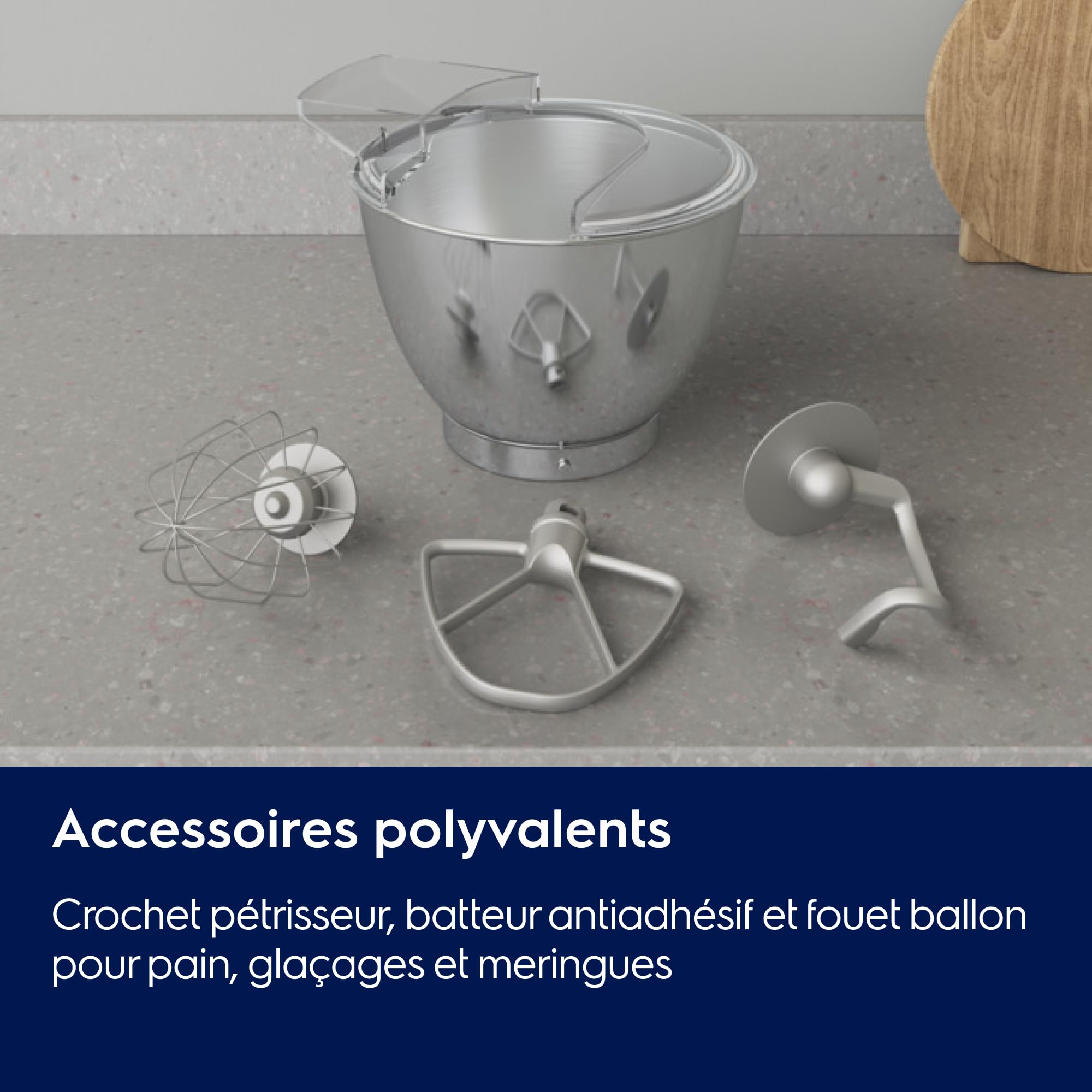 Electrolux Orbital Robot Pâtissier Create 5 E5KM1-4BPT, 6 Vitesses Robot Pétrin avec crochet pétrisseur, Batteur antiadhésif et fouet ballon, Grand Récipient de 5 Litres, 1200 W, Noire