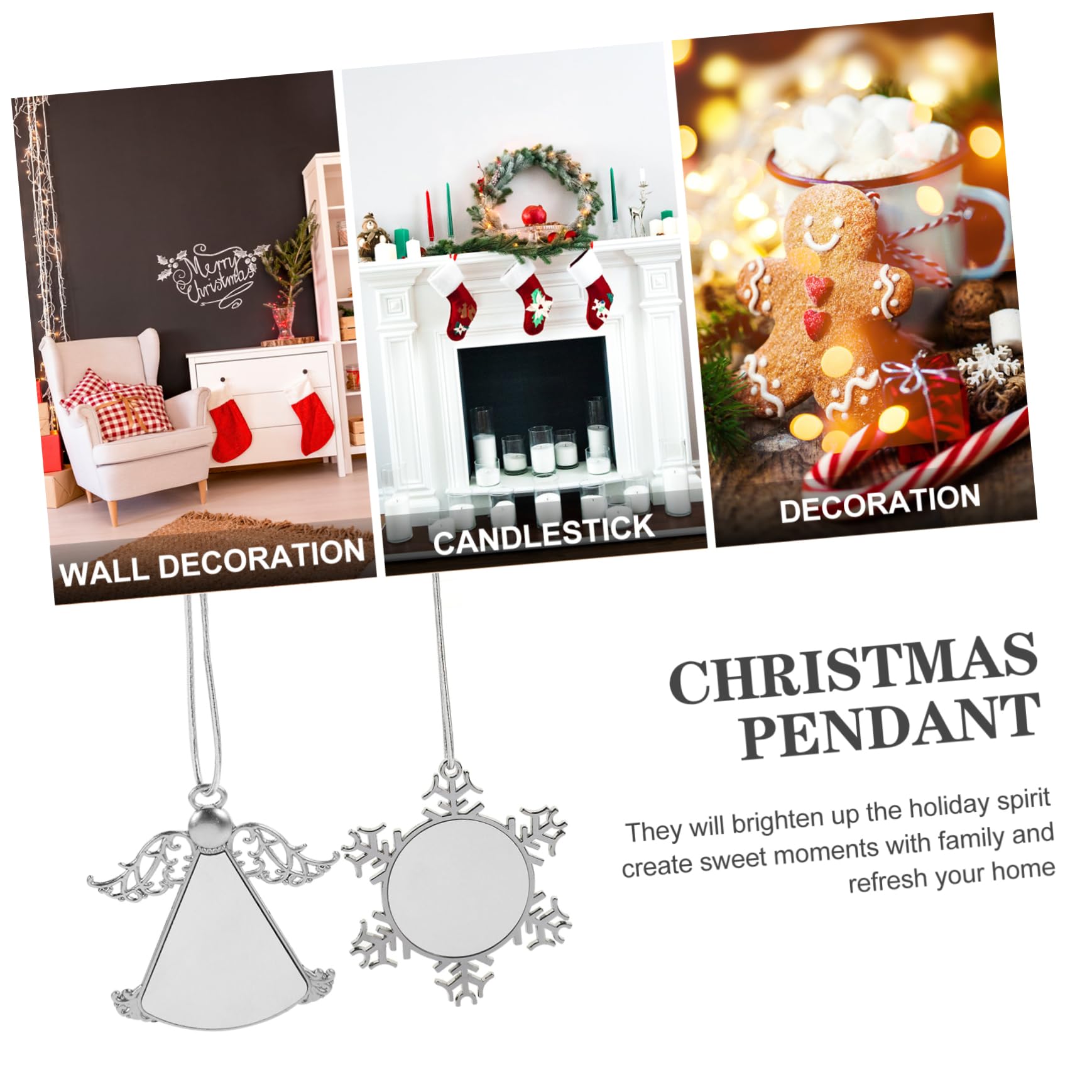 PRETYZOOM 10 STK Sublimation Schneeflocke Weihnachtsbedarf Weihnachtsbaum anhänger personalisierte weihnachtsdeko Kinder weihnachtsdeko Weihnachtsfeier-Layout-Requisite Sublimationsornamente