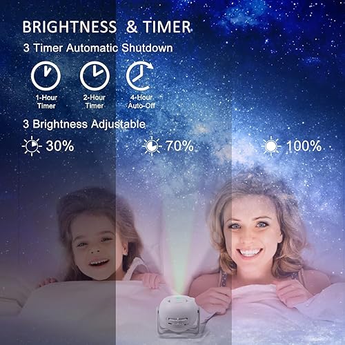 Miniatura 3 de Proyector de estrellas, proyector de galaxia 10 en 1, proyector de luz nocturna de enfoque HD con control remoto, altavoz Bluetooth, decoración de