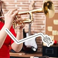 Vista 4 de Clip de hoja con abrazadera de marcha de eufonio plateado accesorio de lira 0.157x0.157 in titular parte musical