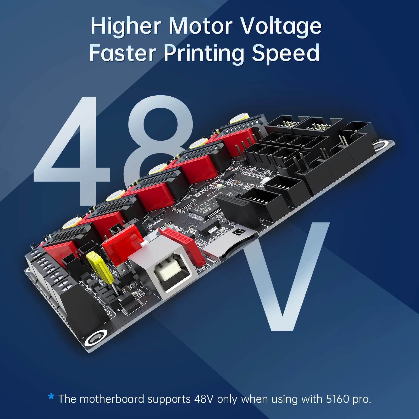 BIGTREETECH SKR 3 EZ Scheda Madre Silenziosa 48V Supporto Stampa ad Alta Velocità Marlin e Firmware Klipper Compatibile con EZ2209 EZ5160 TMC5160 TMC2209 Driver per Scheda di Controllo Stampante 3D