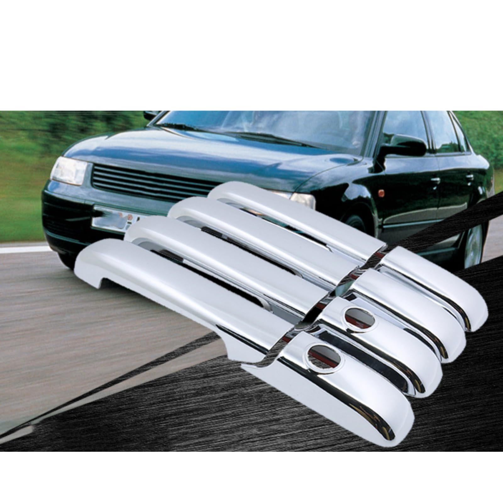 Accessoires de voiture chromés VW Passat B4 : autocollants décoration poignée 93-97