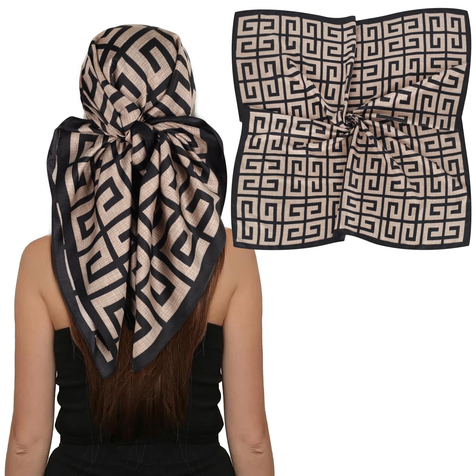 Bandanas for Women, Stylish Head Scarf for Women, Fashionable Scarf for Women, Office Travel Formal Casual Wear, Retro Design