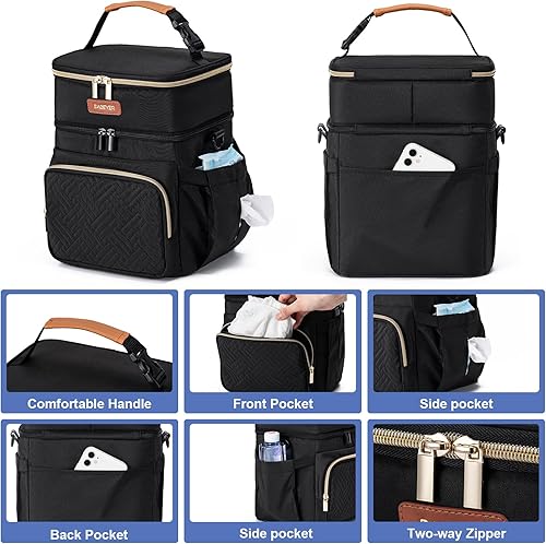 Miniatura 5 de Bolsa enfriadora de leche materna con bolsa de hielo para 6 biberones de hasta 9 onzas