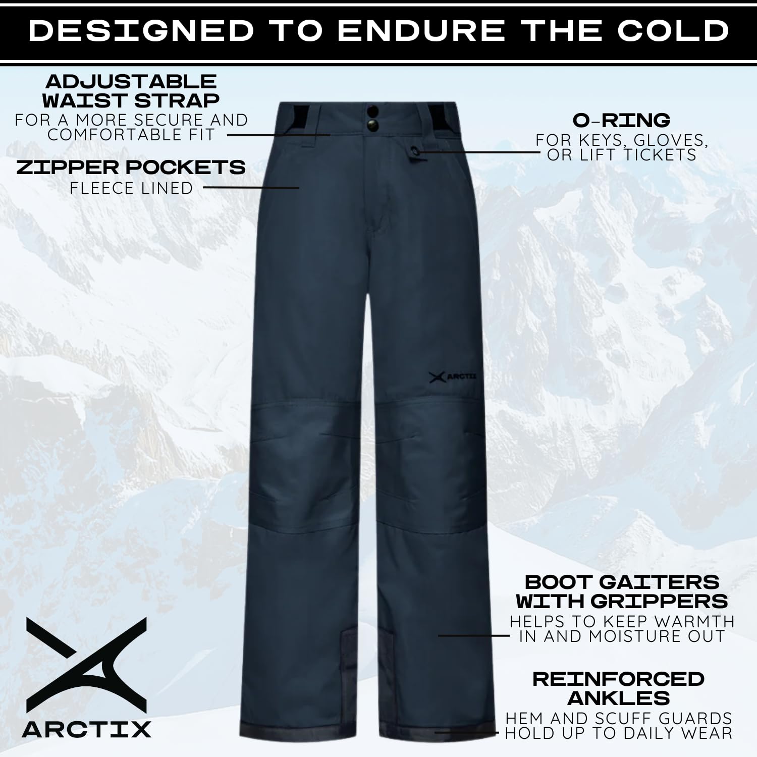 ARCTIX Snow Pants With Reinforced Knees And Seat - spodnie-narciarskie Uniseks
