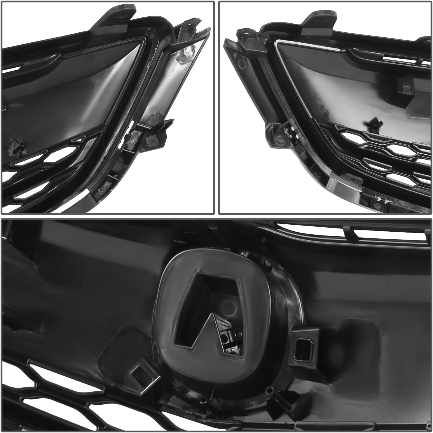 Auto Dynasty AC1202106 Factory Style Front Bumper Grill Grille Assembly Compatible with Acura TLX 2015-2017, Matte Black