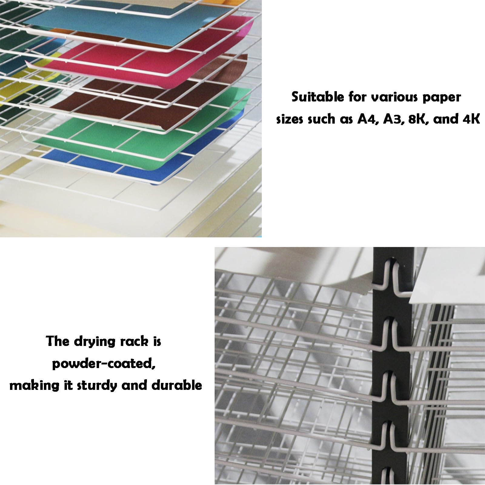 20-Poziomowy Wózek Do Suszenia Prac Artystycznych, Dwustronny Organizer Oszczędzający Miejsce, Do Formatów Papieru A4, A3, 8K, 4K, 64X40X108 Cm