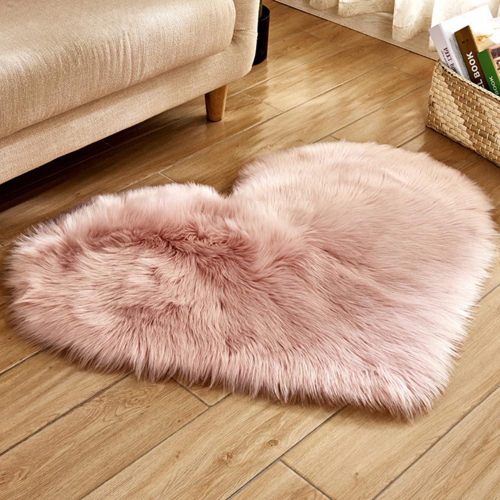 Tapis moelleux en cœur anti-sol froid pour chambre et salon