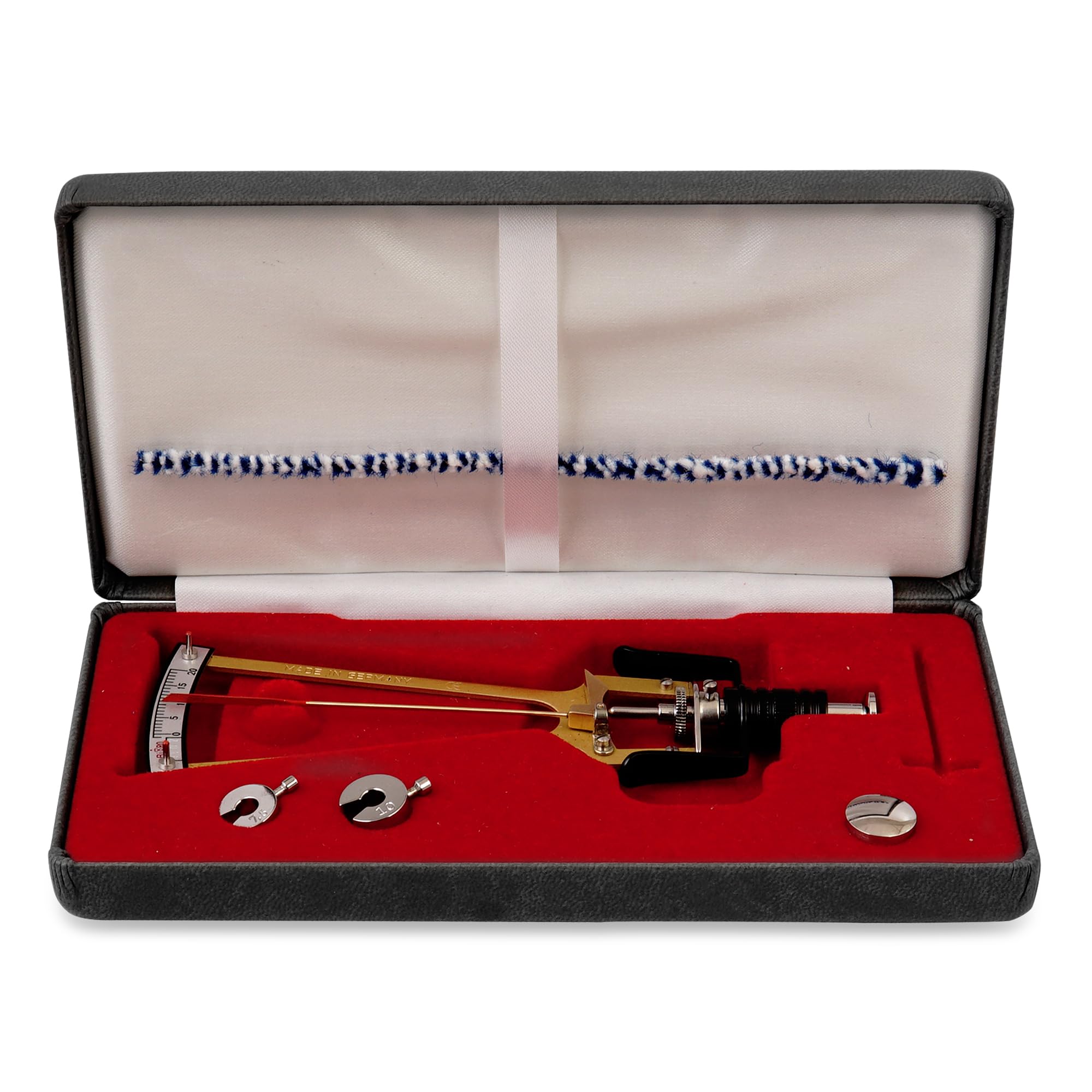 C.V.Instruments Schiotz Tonometer, Original with 3 Weights & Plunger in Plastic Case | Schiotz Tonometer for Optometry - Image 3 thumbnail