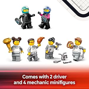 LEGO City F1 Garage & Mercedes-AMG & Alpine Cars Toy - Model Race Car Building Toy and Portable Playset for Kids, Boys and Girls, Ages 7+ - F1 Collectible for Fans - Gift Idea for Birthdays - 60444