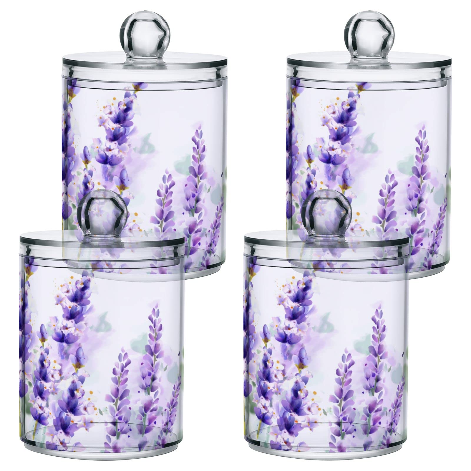 Qtip-Halter-Spender Aus Glas – 3er Set Apothekergläser Mit Bambusdeckel, Für Wattestäbchen, Pads & Mehr
