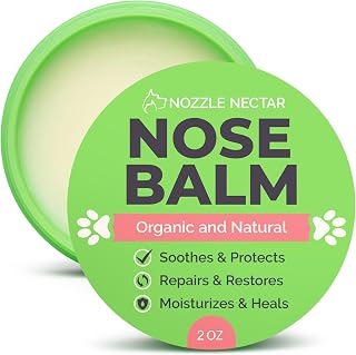 Dog Nose Balm - 100% Organic & Natural Nose Moisturizer and Healing Cream Butter - Dog Dry Nose Treatment and Moisturizer - Heals, Repairs & Protects Chapped, Damaged & Rough Noses
