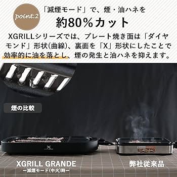 Amazon.co.jp: [山善] 焼き肉グリル 減煙 ワイドプレート XGRILL