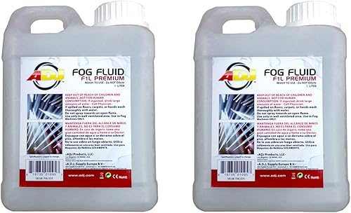 ADJ Productos F1L Premium a base de agua DJ Iluminación especial Efectos atmosféricos Máquina de niebla Líquido de jugo de niebla, 1 litro (paquete