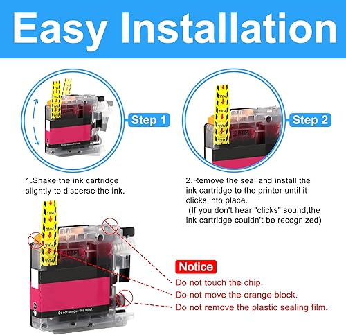 Miniatura 10 de LCL Cartucho de tinta de repuesto compatible para Brother LC20E LC20EY XXL MFC-J5920DW MFC-J775DW MFC-J985DW (paquete de 2 amarillo)