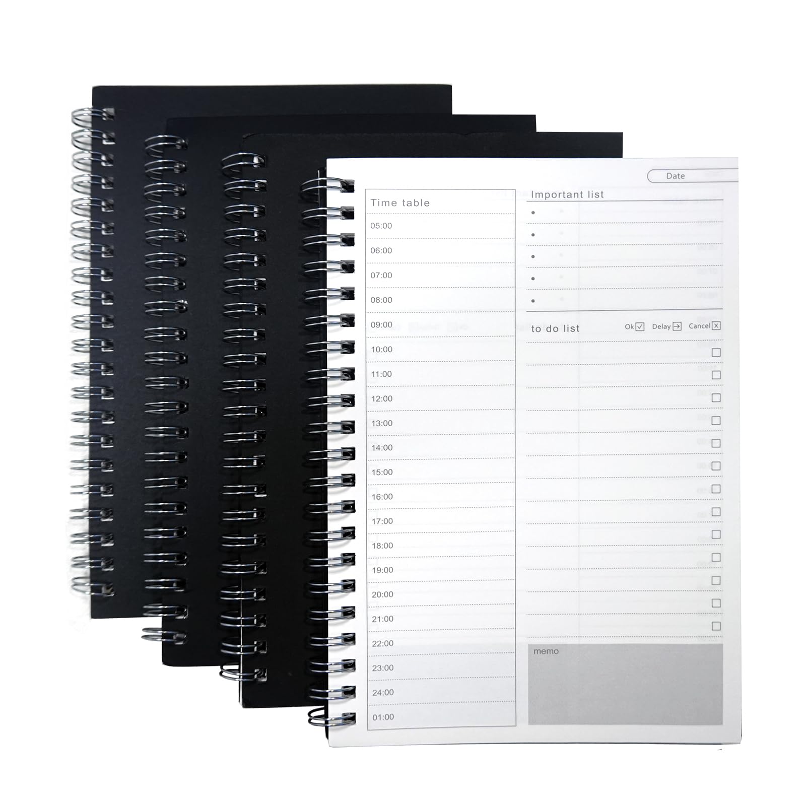 Agenda 2024 Giornaliera Annuale 15x21 Cm A5 - Diario Con Spirale - VERDE CHIARO - Foto 9