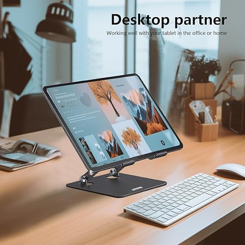 Miniatura 2 de Soporte para tablet para escritorio, soporte ajustable para tablet de escritorio, soporte plegable de aluminio para iPad Pro 12.9, iPad Air Mini,