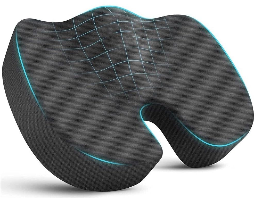 Cushion Seat Pillow Orthopaedic Coccyx Back Pain Relief Memory Foam Office Chair